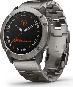 Garmin Fenix 6X Pro Solar titanium/vented titanium