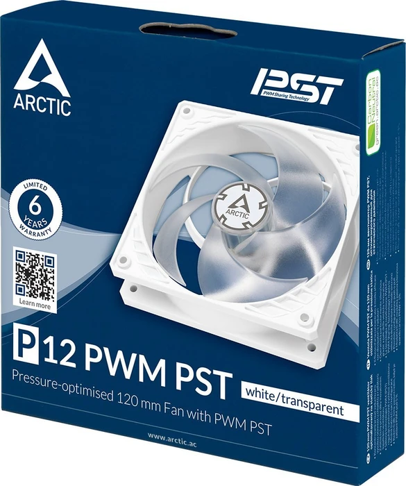 ARCTIC P12 PWM PST weiß, 120mm, 5er-Pack