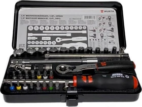 Würth Multi Bitset/Steckschlüsselsatz inkl. Koffer, 34-tlg.