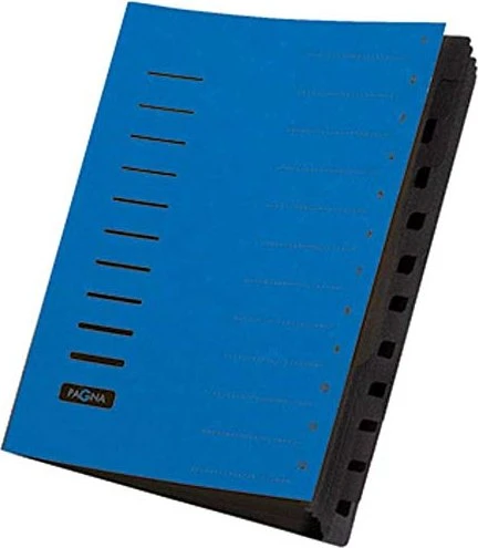 Pagna Ordnungsmappe, 12 Fächer, A4, blau