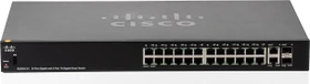 Cisco SG250 Rackmount Gigabit Smart Switch, 24x RJ-45, 2x RJ-45/SFP, 100W PoE+ (SG250-26HP-K9)