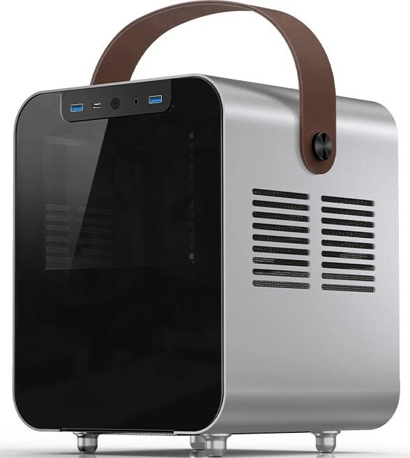 Jonsbo Jonsplus BO 100, silber, Glasfenster, Mini-ITX