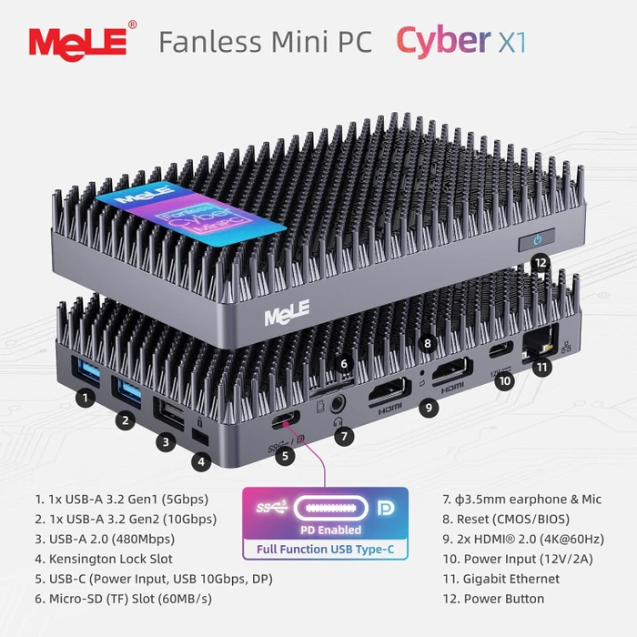 MeLE Cyber X1, N150, 16GB RAM, 512GB SSD