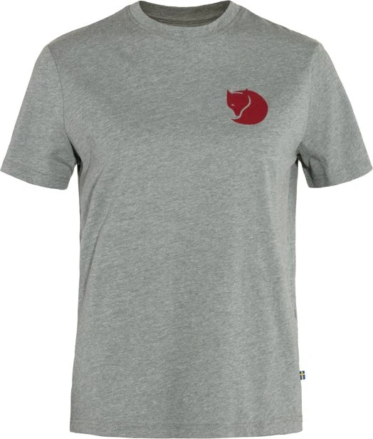 Fjällräven Fox Boxy Logo Funktionsshirt kurzarm grey melange (Damen)
