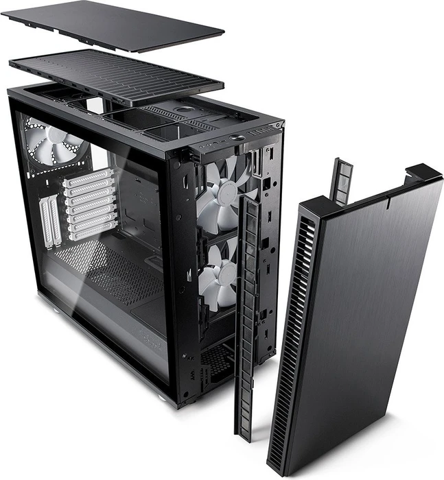 Fractal Design Define S2 Black, Glasfenster, schallgedämmt