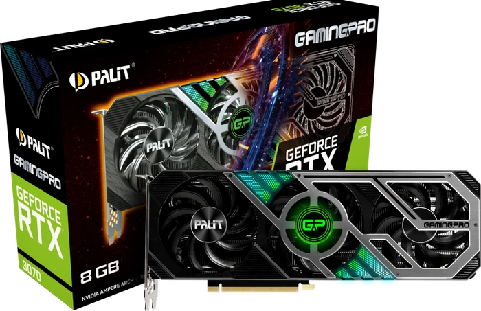 Palit GeForce RTX 3070 GamingPro V1 (LHR), 8GB GDDR6, HDMI, 3x DP