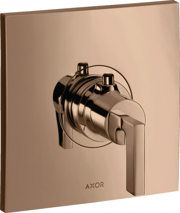 Hansgrohe Axor Citterio Thermostat HighFlow Unterputz mit Hebelgriff polished red gold