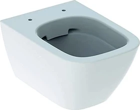 Geberit Smyle Square Wand-WC Tiefspüler, verkürzte Ausladung, geschlossene Form, Rimfree weiß/KeraTect