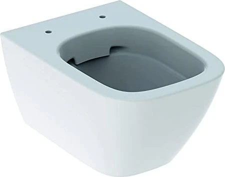 Geberit Smyle Square Wand-WC Tiefspüler, verkürzte Ausladung, geschlossene Form, Rimfree weiß/KeraTect