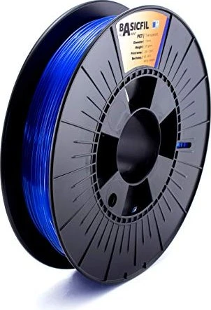 Basicfil PETG, transparent blue, Spule, 1.75mm, 500g