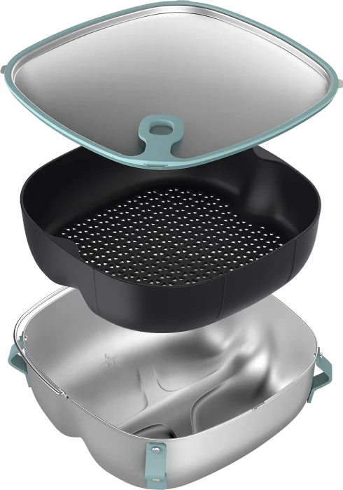 Philips HD9960/00 Airfryer 2in1 Set zum Dämpfen und Braten