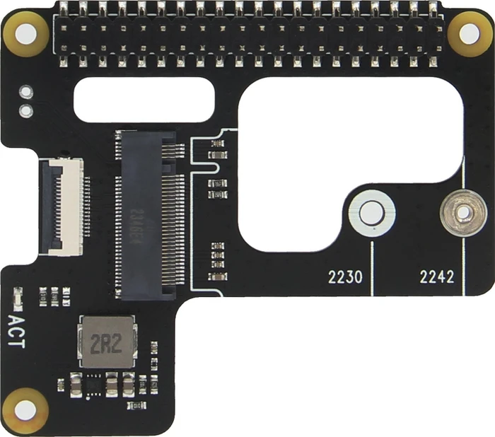 Geekworm X1000 PCIe auf M.2 Key-M NVMe Adapter-Board, M.2 M-Key 2230/2242 NVMe Slot für Raspberry Pi 5
