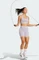 adidas Training Essentials 3-Streifen High-Waisted Hose kurz glory grey (Damen) Vorschaubild