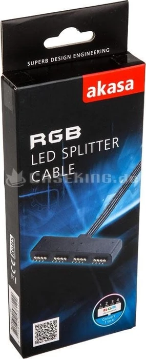Akasa RGB LED Splitter, schwarz