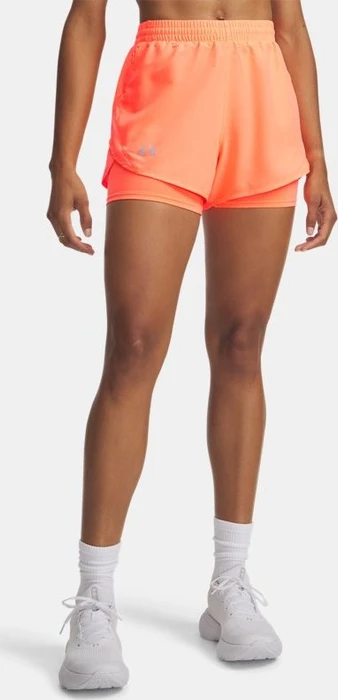 Under Armour Fly By 2-in-1 Laufhose kurz electric tangerine/reflective (Damen)