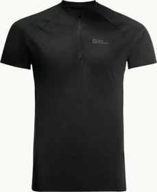 Jack Wolfskin Prelight Pro Zip Funktionsshirt kurzarm schwarz (Herren)