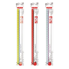 Herlitz my.pen Lineal 30cm, gelb/transparent/rot/blau