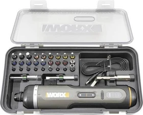 Worx Akku-Stabschrauber inkl. Werkzeugbox + Akku 2.0Ah + Zubehör