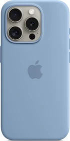Apple Silikon Case mit MagSafe für iPhone 15 Pro winterblau