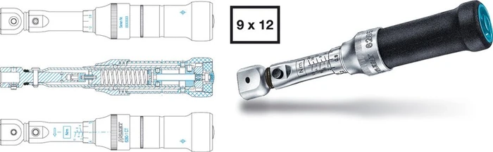 Hazet 6280-1CTCAL Drehmomentschlüssel, 9x12mm