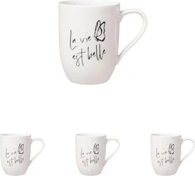 Villeroy & Boch Statement Becher mit Henkel La vie est belle 290ml