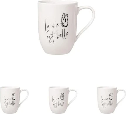 Villeroy & Boch Statement Becher mit Henkel La vie est belle 290ml