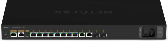 Netgear AV Line M4250 Rackmount Gigabit Managed Switch, 10x RJ-45, 2x SFP+, 240W PoE+