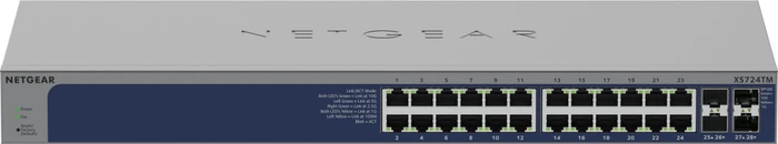 Netgear XS700 Rackmount 10G Smart Switch, 24x RJ-45, 4x SFP+