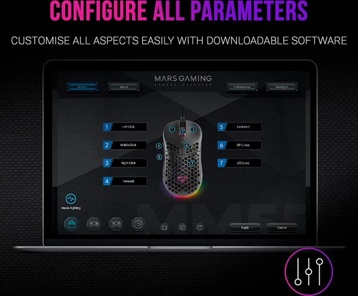Mars Gaming MM55 rosa, USB
