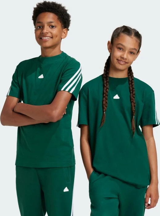 adidas Future Icons 3-Streifen T-Shirt kurzarm collegiate green/white (Junior)