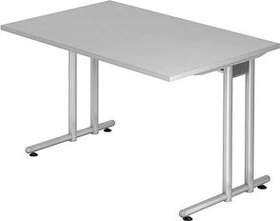 Hammerbacher Ergonomic N-Serie NS12/5 Schreibtisch 120x80cm grau/silber