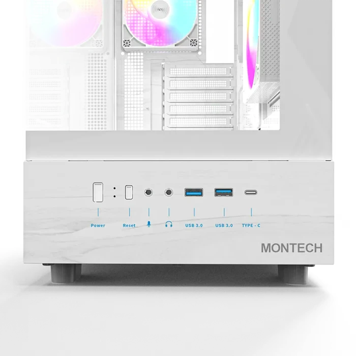 Montech XR, weiß, Glasfenster