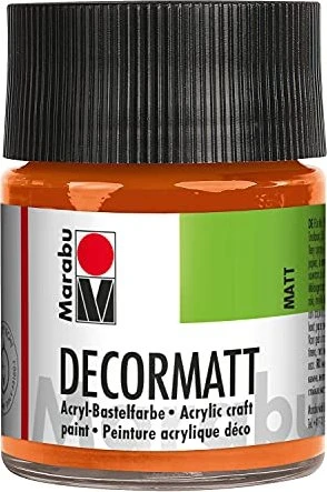 Marabu Decormatt Acryl Acrylfarbe, orange, 50ml