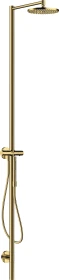 Hansgrohe Axor Starck Duschsäule mit Thermostat und Kopfbrause 240 1jet polished gold optic