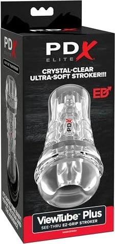 Pipedream PDX Elite ViewTube Plus See-Thru EZ Grip Stroker