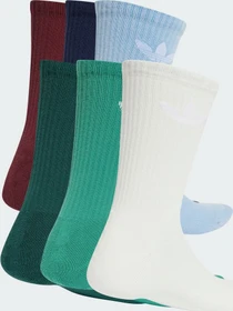 adidas Trefoil Cushion Crew Socken off white/semi court green/collegiate green, 6 Paare
