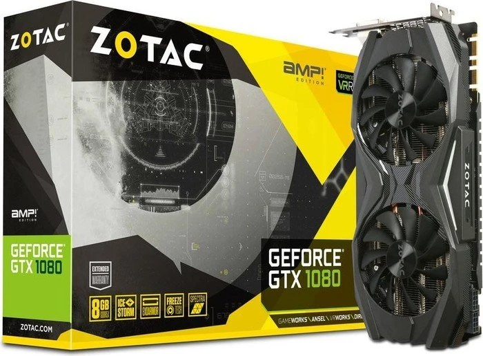 Zotac GeForce GTX 1080 AMP, 8GB GDDR5X, DVI, HDMI, 3x DP