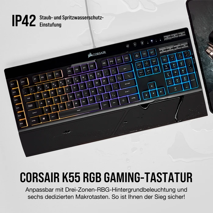 Corsair Gaming K55 RGB, USB, DE