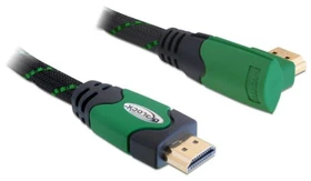 DeLOCK High Speed mit Ethernet HDMI 1.4 Kabel und gewinkeltem Stecker grün, 2m