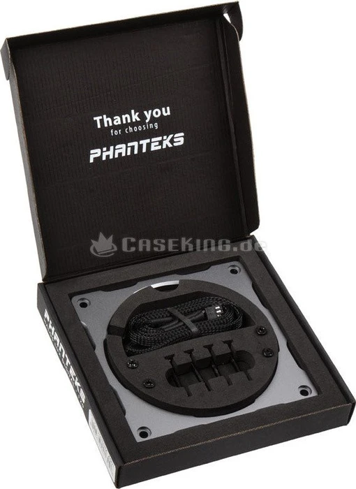 Phanteks Halos Lux Digital RGB LED 120mm Rahmen, Aluminium grau
