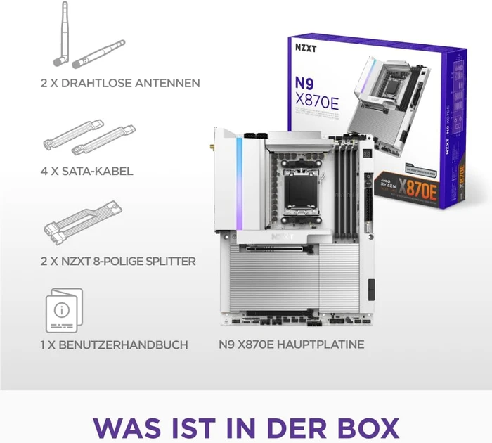 NZXT N9 X870E White (AMD AM5)