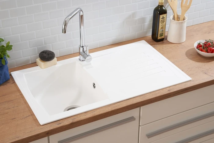 Respekta Boston 860x500mm Einbau Becken reversibel weiß