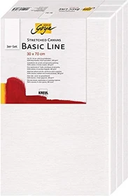Kreul SOLO GOYA Stretched Canvas Basic Line, 380g/m², 0.3m x 70cm, 3 Stück