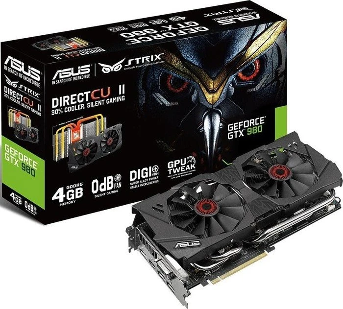 ASUS Strix GeForce GTX 980, STRIX-GTX980-DC2-4GD5, 4GB GDDR5, DVI, HDMI, 3x DP