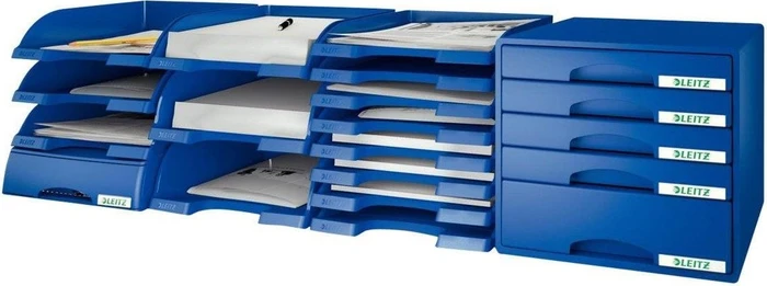 Leitz Plus Briefablage flach, A4, blau