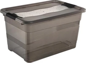 Keeeper Cornelia Aufbewahrungsbox, 52l, grau/transparent