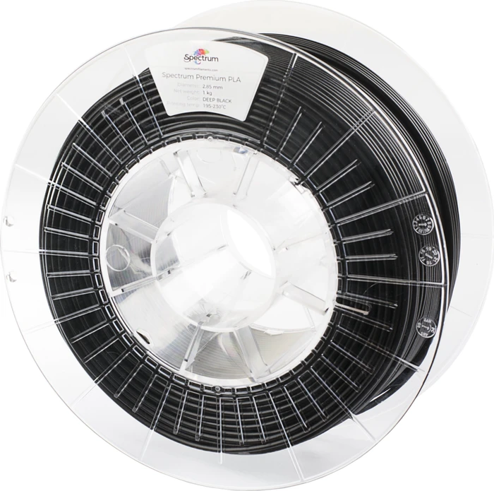 Spectrum PLA, deep black, Spule, 2.85mm, 1.00kg