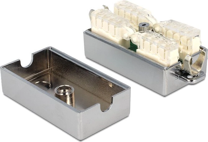 DeLOCK Verbinder für Netzwerkkabel, Cat6a STP Verbindungsdose