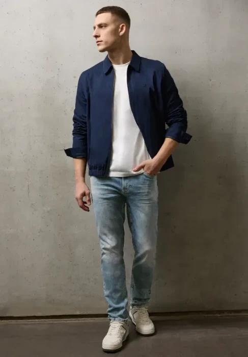 Street One Racer Jeans soft greencast random wash (Herren)