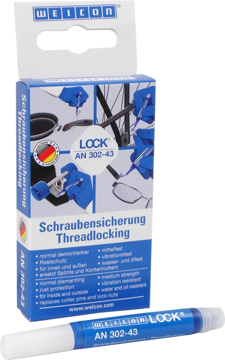 Weicon Weiconlock AN 302-43 Schraubensicherung mit Trinkwasserzulassung, 3ml